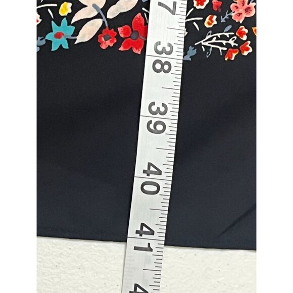 Loft Black Floral Boho Peasant Dress Size Small - Picture 7 of 12